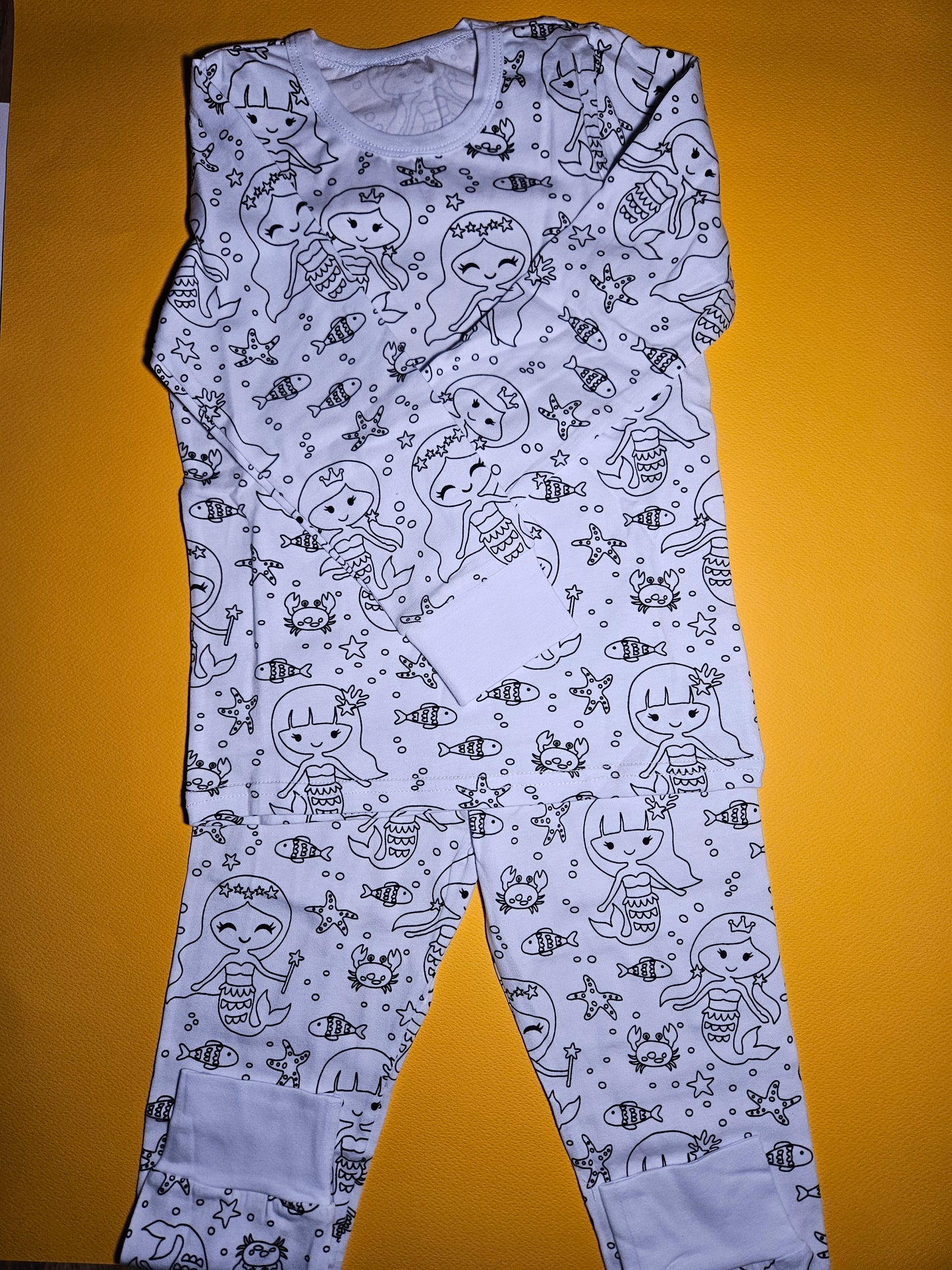 Mermaid DIY Coloring PJs