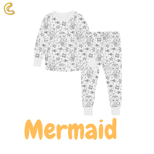 Mermaid DIY Coloring PJs