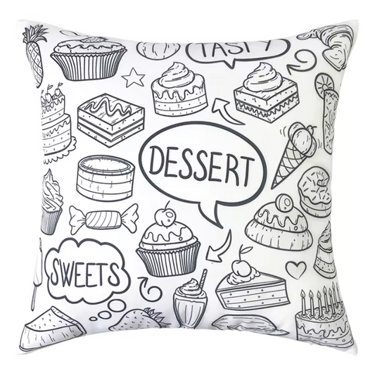 Dessert DIY Coloring Pillowcase