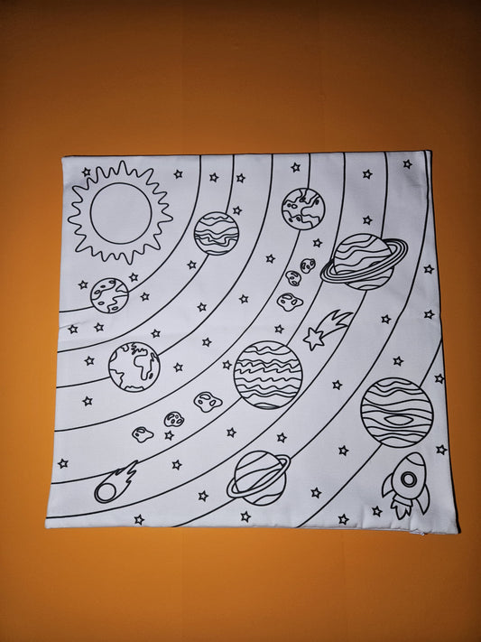 Space DIY Coloring Pillowcase