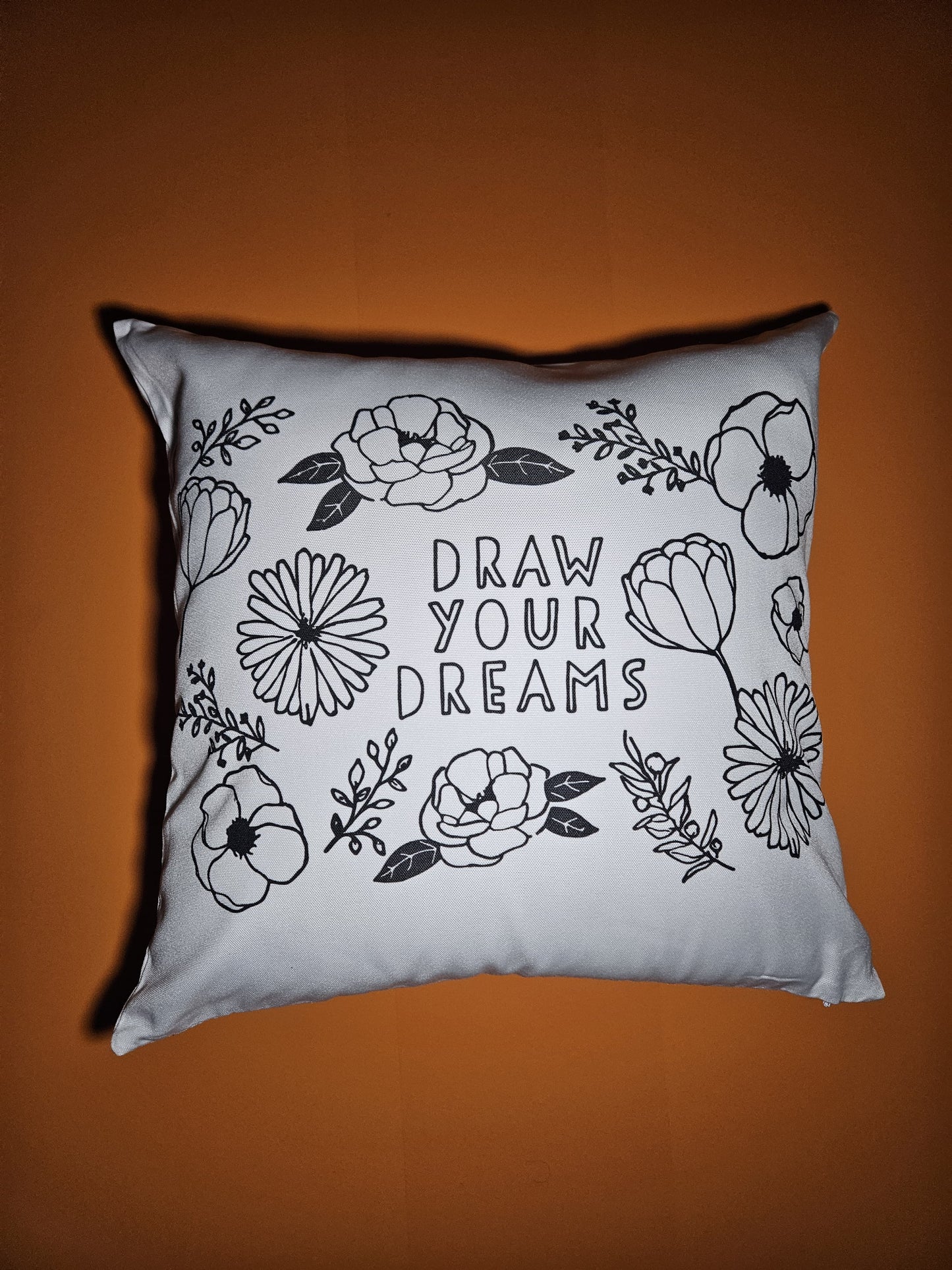 Floral DIY Coloring Pillowcase