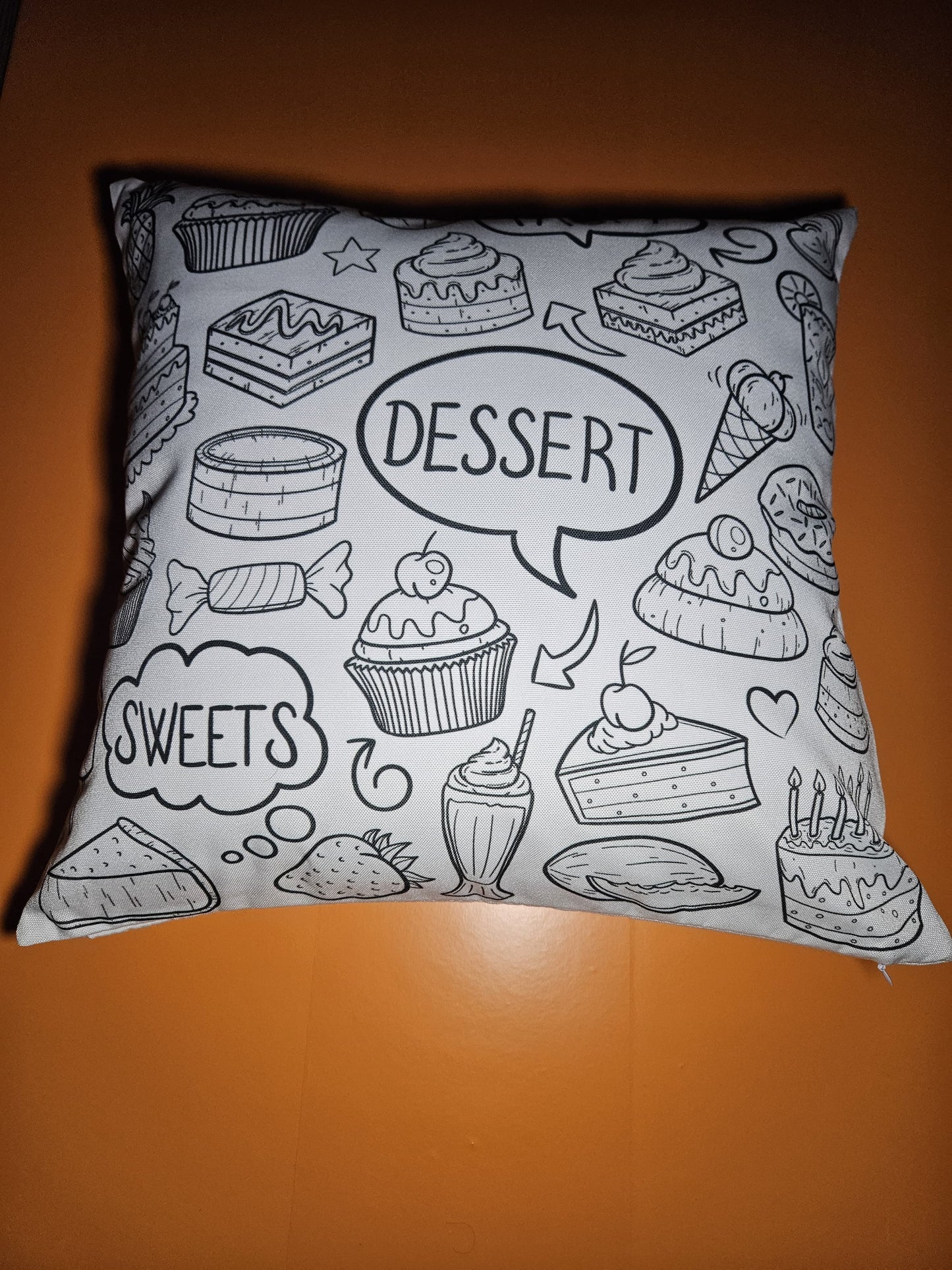 Dessert DIY Coloring Pillowcase