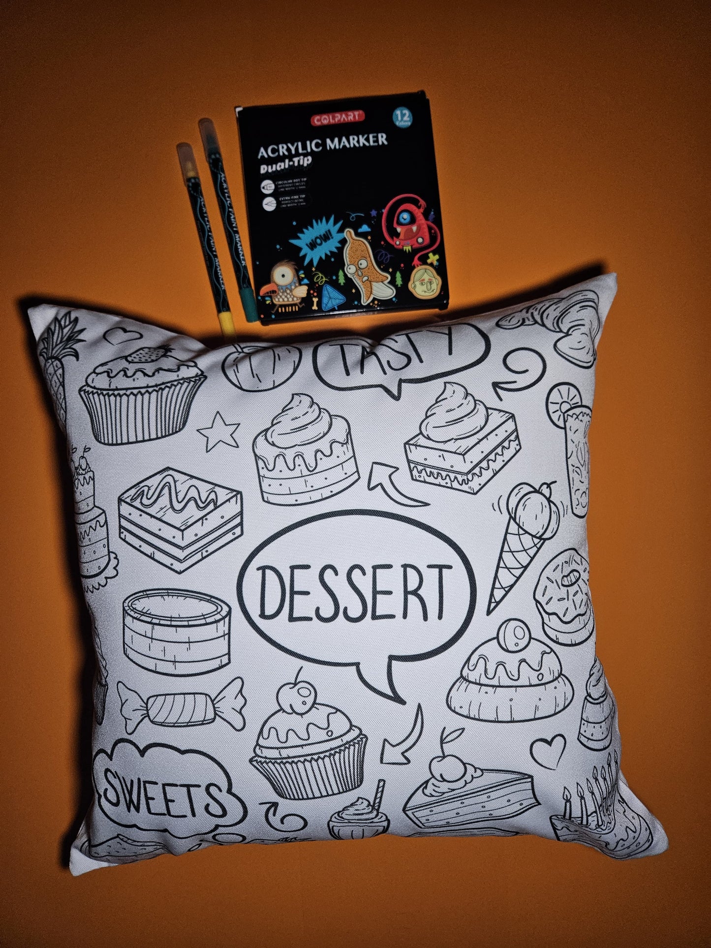 Dessert DIY Coloring Pillowcase