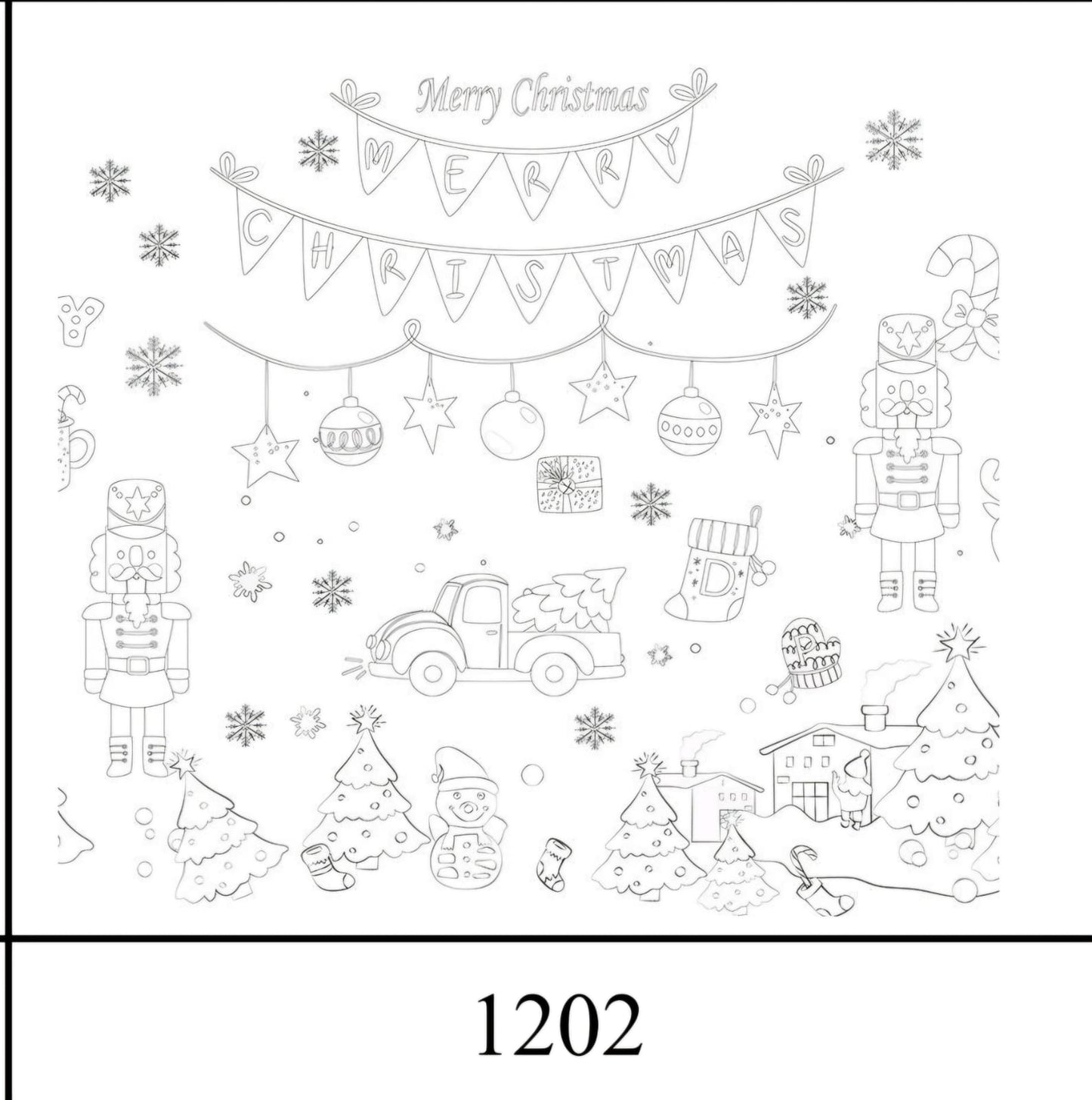 Christmas Coloring Tablecloth